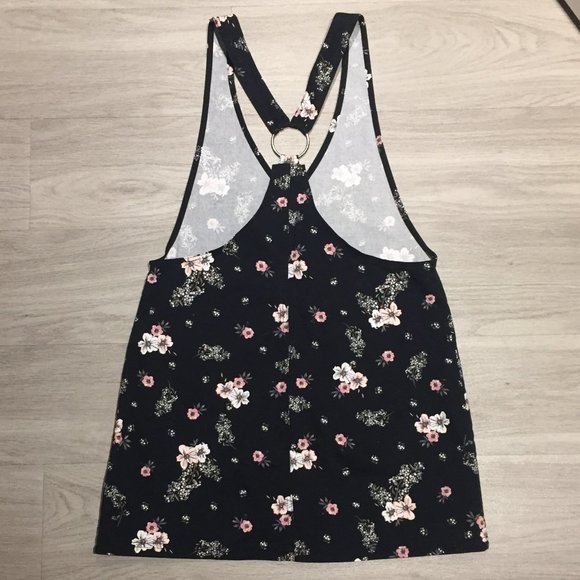 H&M Black Floral Pinafore Dress - Picture 2 of 2